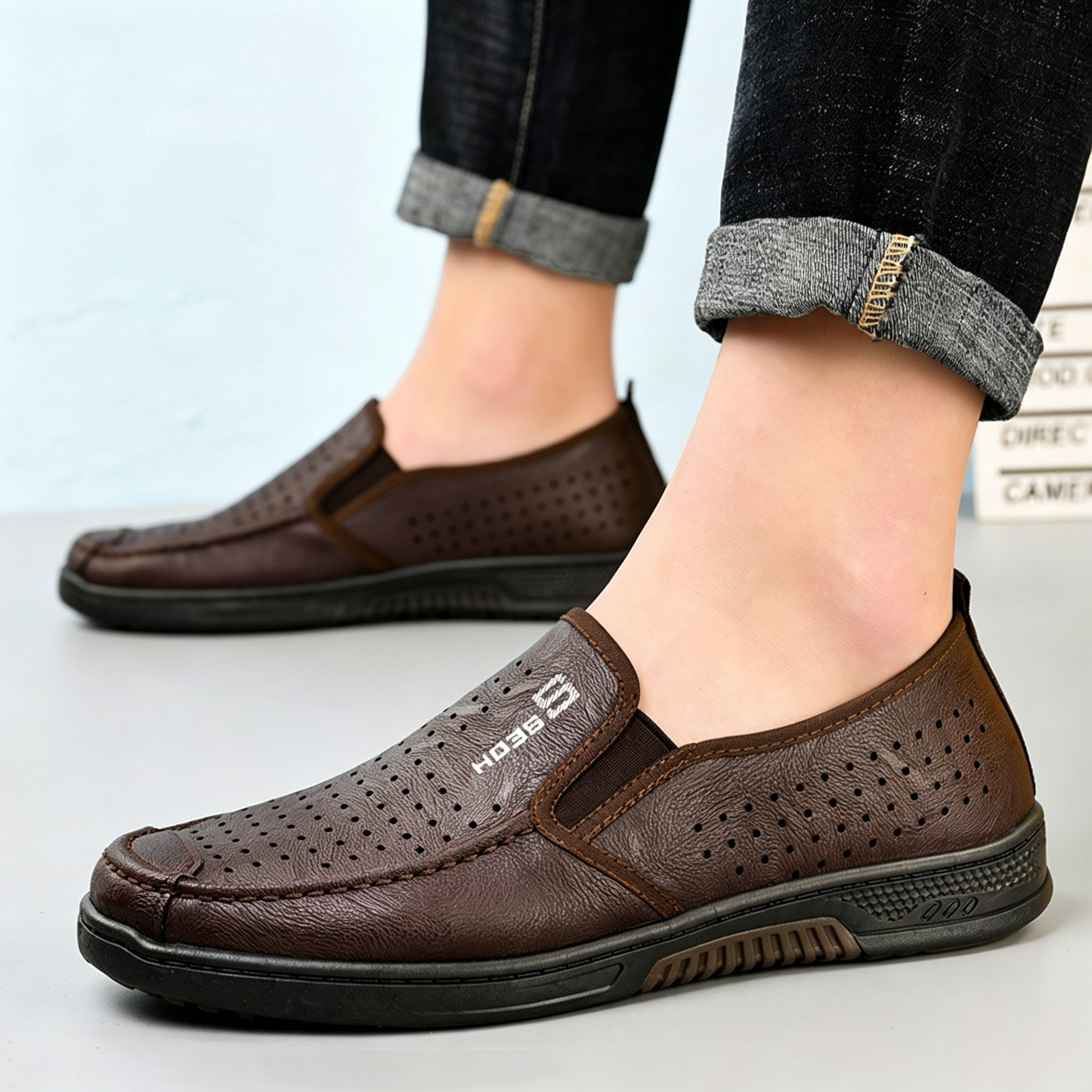 【Tallas 38–44】2026 Zapatos casuales de cuero genuino hechos a mano para exteriores para hombres,transpirable y cómodo