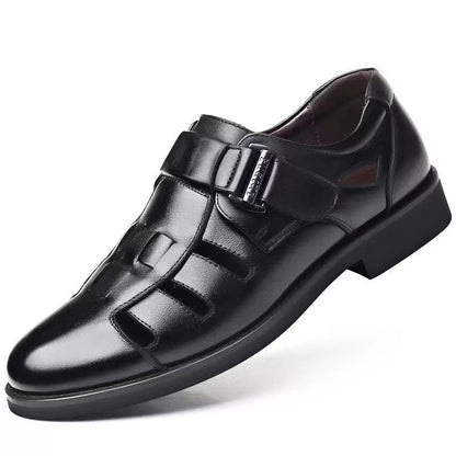 【Oferta especial de último día】👞Sandalias de cuero genuino para hombre, elegantes y cómodas, ideales para primavera/verano.