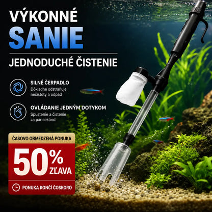 🐠Elektrický čistič akváriového substrátu s nastaviteľnou dĺžkou hadice pre ľahké čistenie - vhodný pre všetky akvária🧹🐟