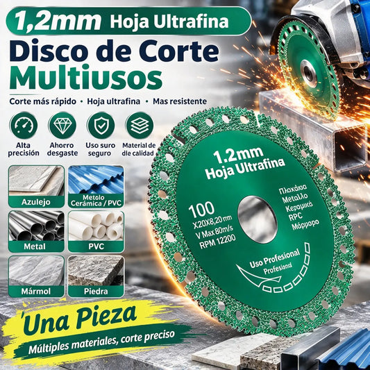 【2 productos por 27 €】Disco de corte compuesto multiusos para amoladoras angulares: apto para azulejos, chapas de acero para tejados, metal, PVC, piedra sinterizada y mármol.