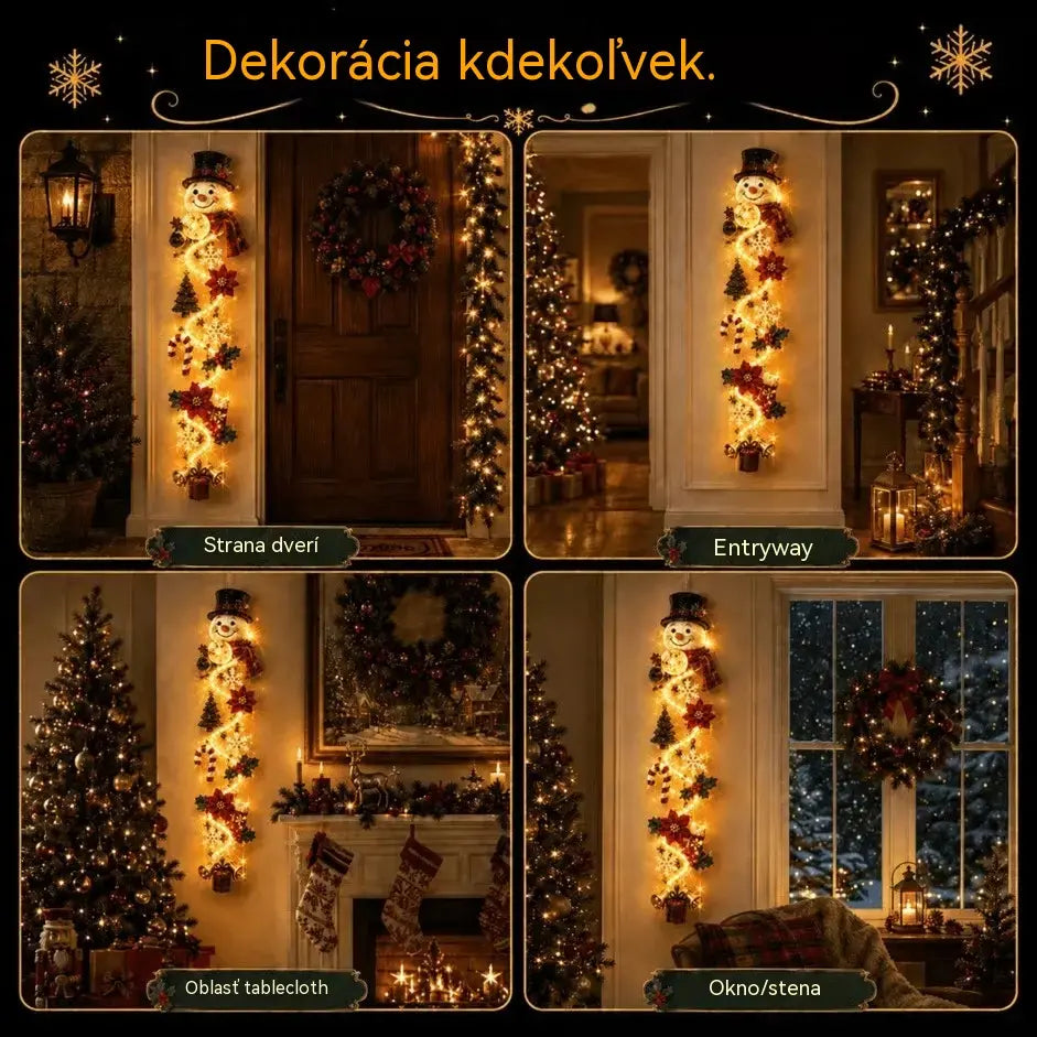 🎄🎃Posledný deň! 🎅Užite si 50% zľavu na svietiace vianočné ozdoby na dvere!