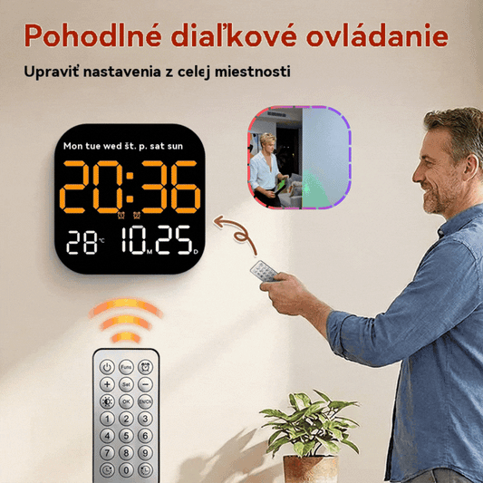 🕰️ 🛏️ Časovo obmedzená 40% zľava! Digitálne hodiny do domácnosti a kancelárie – jemné budenie, rozlúčte sa s rušivými budíkmi! Nastaviteľný jas, tichá prevádzka v noci. Zobrazuje aj teplotu. Spoľahlivý spoločník pre váš každodenný život. 🌙