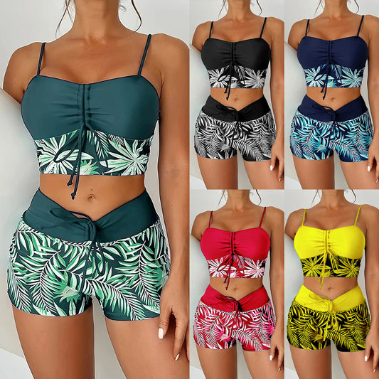 🏊‍♀️【Horúce nové produkty】【S-2XL】Dámske módne dvojdielne plavky s retro potlačou, pohodlné