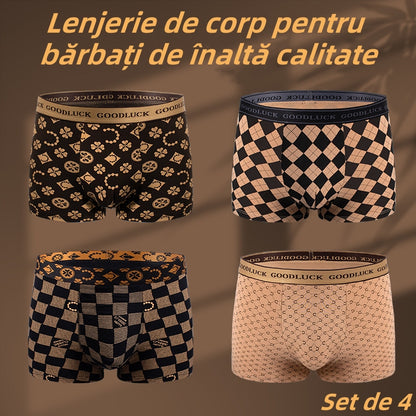 ✨【Špeciálna domýšľavosť pre bărbați】🩲Súprava 4 kusov chiloți pre bărbați s klasickým lux de înaltă calitate 3718161