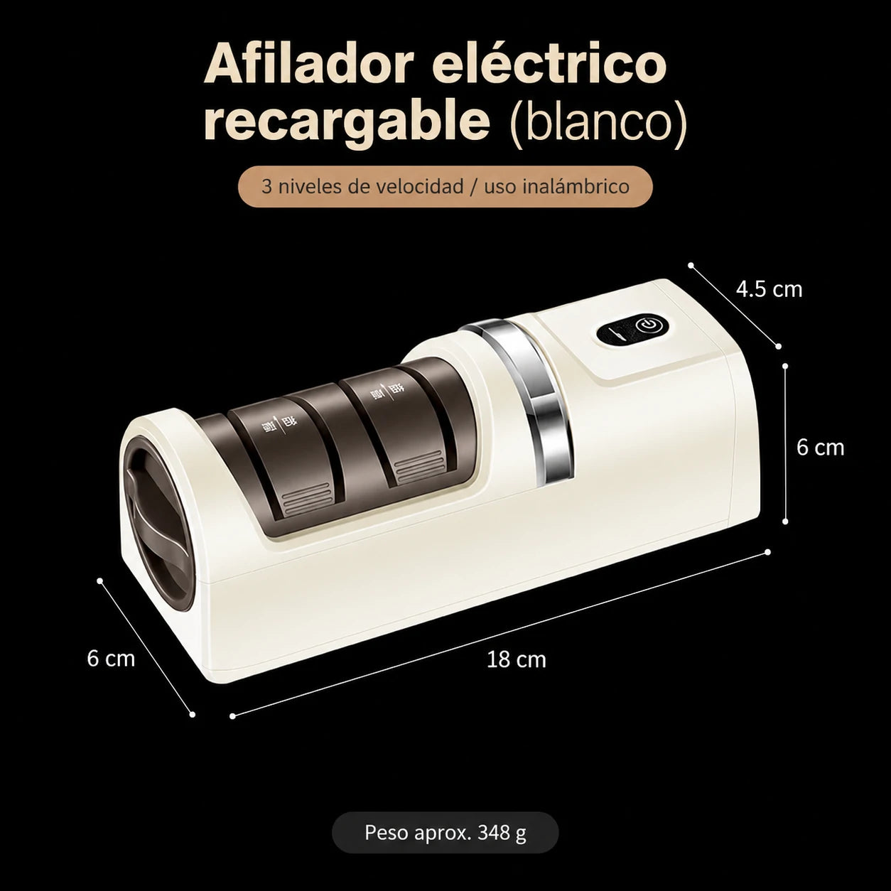 ⏳ ¡50% de descuento! 🔪 Afilador de cuchillos eléctrico inalámbrico multifuncional, recargable ✨