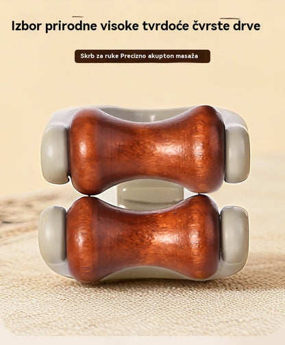 🌿Masažer za prste od punog drva: Valjci od prirodnog drva pomažu u deblokiranju meridijana i ublažavanju umora ruku. 🌿