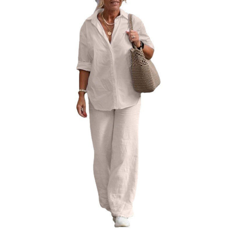 🔥【Vremenski ograničena ponuda - 50% popusta】【S-5XL】🌟Visokokvalitetni ženski set od pamuka i lana, ležernog kroja - unisex, prozračan, ugodan za kožu, udoban