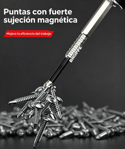 🧰⚒️ 【Juego de 9 puntas de destornillador antideslizantes K5 [25-150L]】Puntas Phillips antideslizantes, magnéticas, ultrarresistentes y de alta dureza para taladros eléctricos.