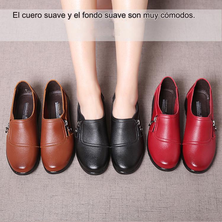 🔥👟【Tallas 35-41】Cómodos zapatos de mujer de piel auténtica, suela suave, antideslizante y resistente al desgaste, calidad garantizada.