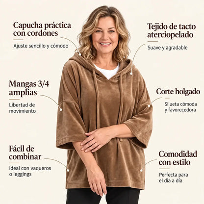 【S-5XL】Jersey holgado con capucha y cordón ajustable para otoño/invierno de 2026
