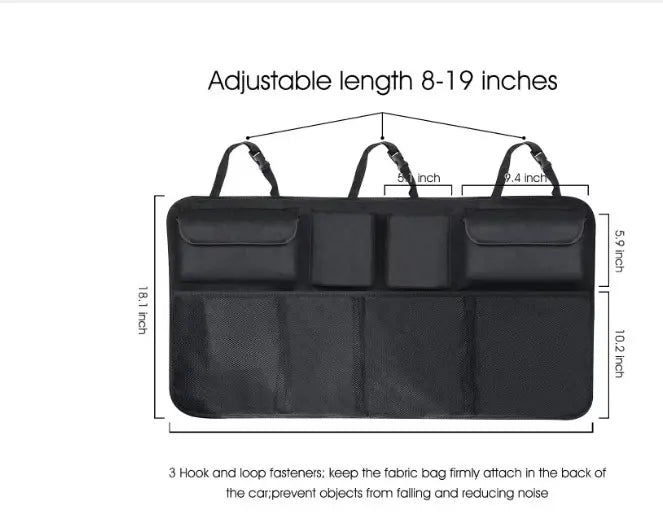 ⏳Oferta por tiempo limitado⏰Bolsa organizadora colgante para maletero de coche – Gran capacidad, ahorra espacio y tejido Oxford duradero🚗