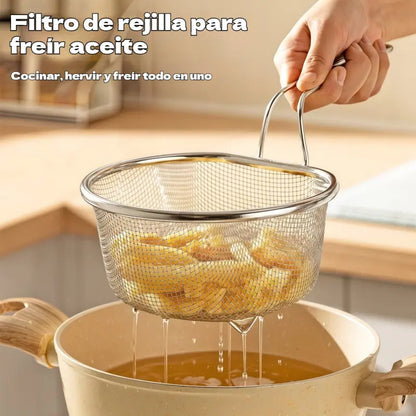 🔥🥳50% DE DESCUENTO🥗🍲Cesta de filtro de malla de acero inoxidable
