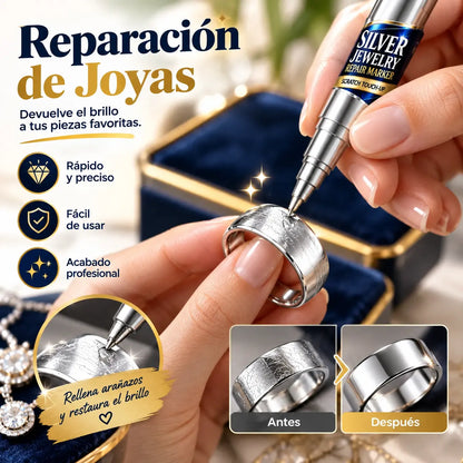🔥Compra uno, llévate otro gratis🔥 Lápiz para reparar arañazos y retocar joyas de plata