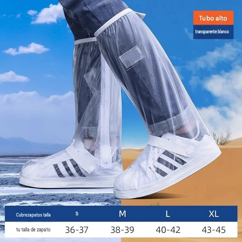 【1 par】¡Evita que tus zapatillas se empapen! Cubrezapatos impermeables de alta resistencia: antideslizantes y plegables para llevar en el bolso 🌧️