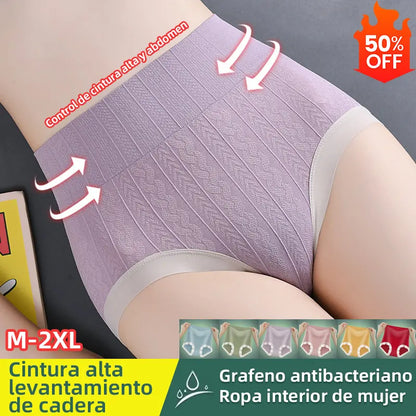 【Compra 3 y llévate 3 gratis】 【40-100KG】Bragas adelgazantes de cintura alta para mujer