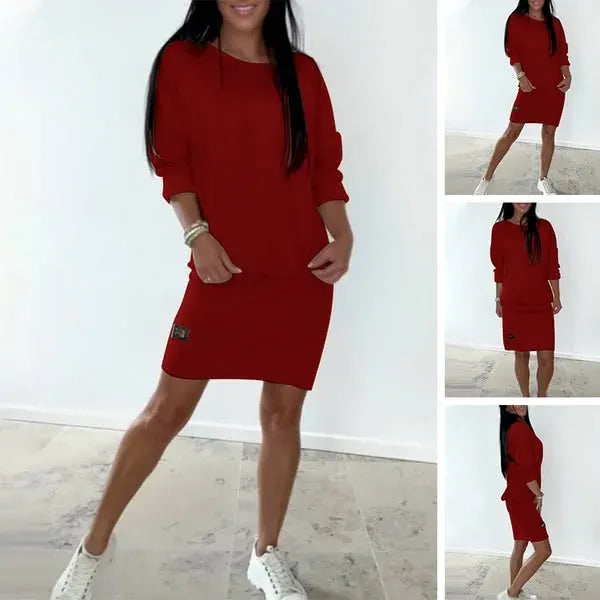 🎁 Nuevo vestido de algodón entallado para mujer (otoño/invierno)
