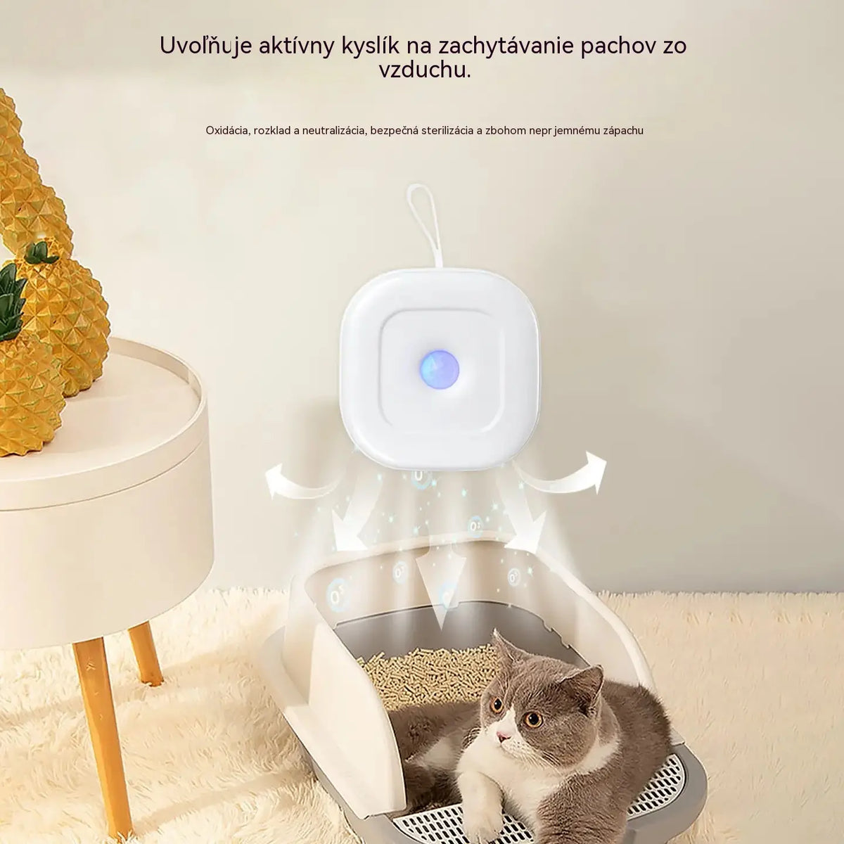 🌬️🐾Inteligentný odstraňovač pachov po domácich miláčikoch so závesným popruhom