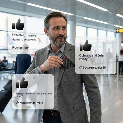 Nevyhnutnosť pre mužov 👛 Minimalistická pánska peňaženka s RFID ochranou 👨