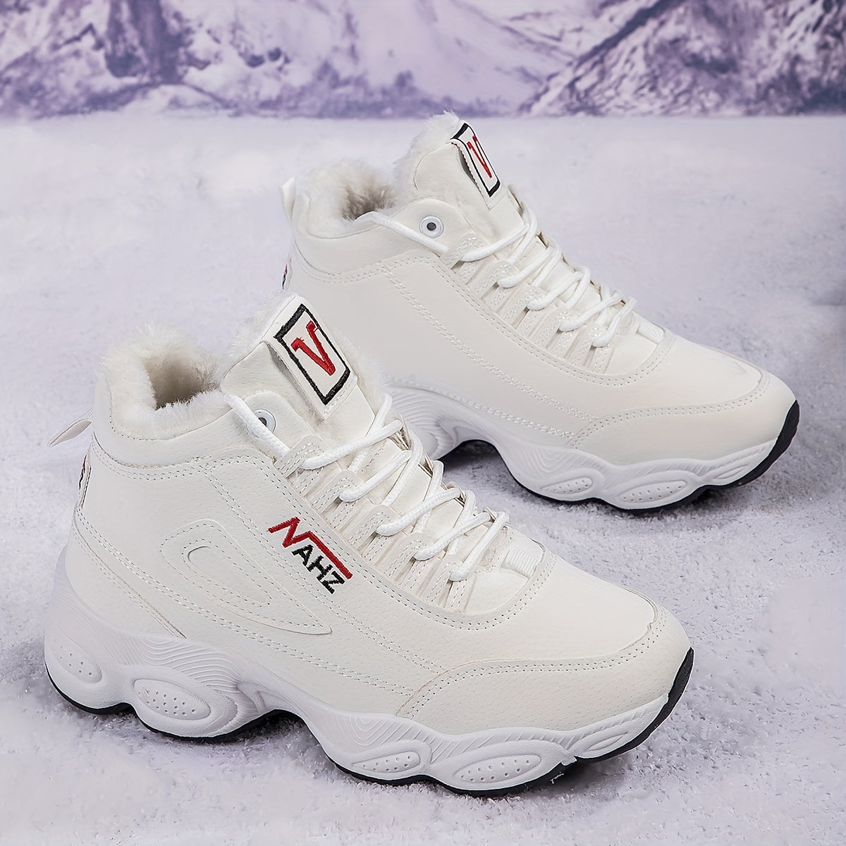😍【35-41】Zapatos de invierno de algodón de suela gruesa para mujer, engrosados, cómodos y cálidos.