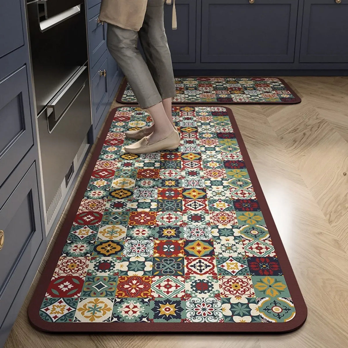 💥💥【se venden como pan caliente】【40*60+40*120cm】Alfombras de cocina y baño antideslizantes y muy absorbentes