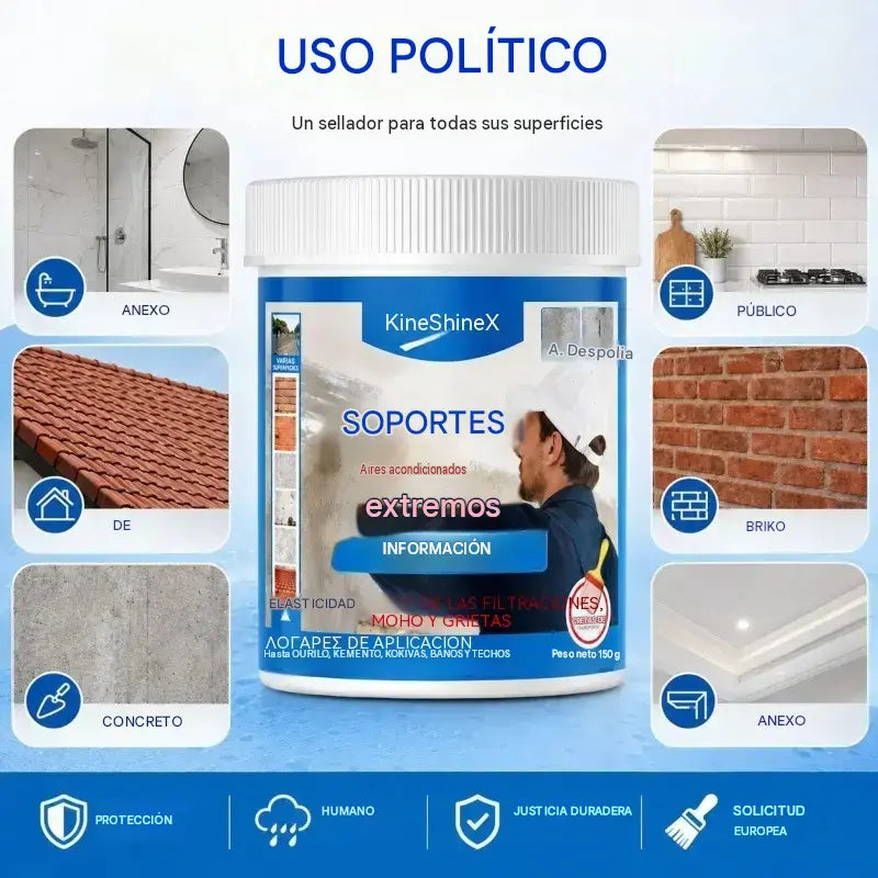 Sellador reparador e impermeable para múltiples superficies