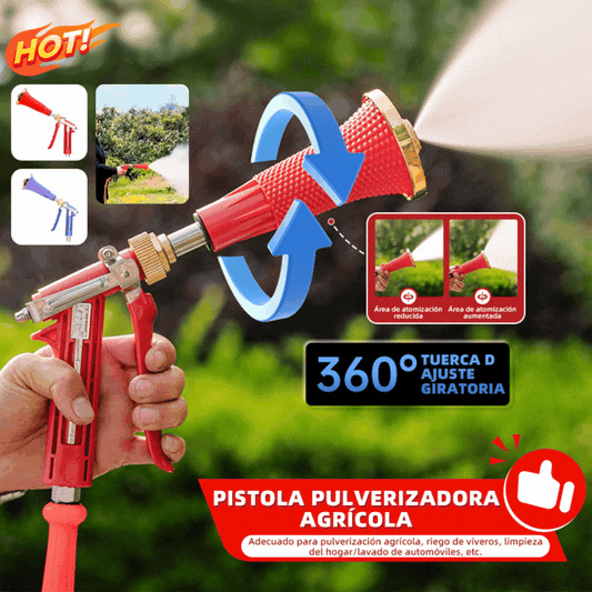 Pulverizador agrícola de alta presión con filtro y boquilla a prueba de viento. Pulverizador agrícola con bomba de pistón.