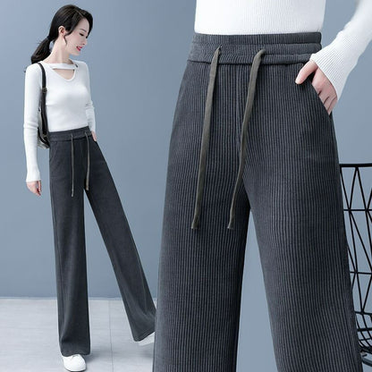 🔥【M-3XL】【40-110KG】👖Nové dámské elastické volné kalhoty