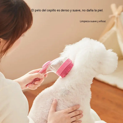 【Compra 1 y llévate 1 gratis：2 piezas】⏰Cepillo de baño para mascotas con mango largo y dispensador de champú