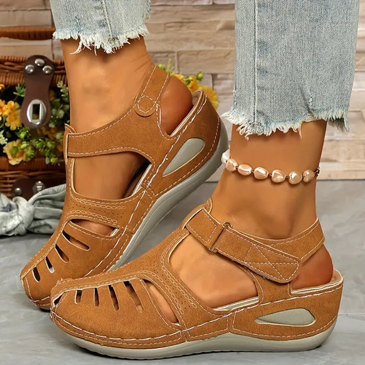 【34-44】Sandalias de cuña casuales para mujer, transpirables y cómodas
