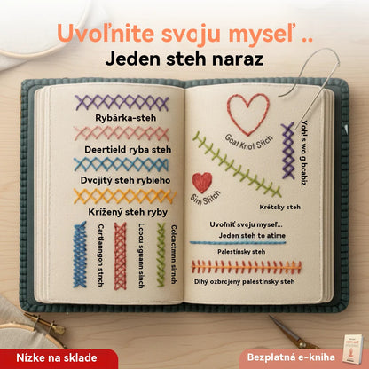 📖💗 Relaxačné DIY remeslá - ukážková kniha šitia pre nadšencov vyšívania z ľanu-(Obsahuje knihu o látkach a krásnu šijaciu súpravu)