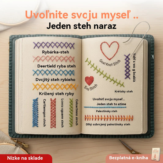 📖💗 Relaxačné DIY remeslá - ukážková kniha šitia pre nadšencov vyšívania z ľanu-(Obsahuje knihu o látkach a krásnu šijaciu súpravu)