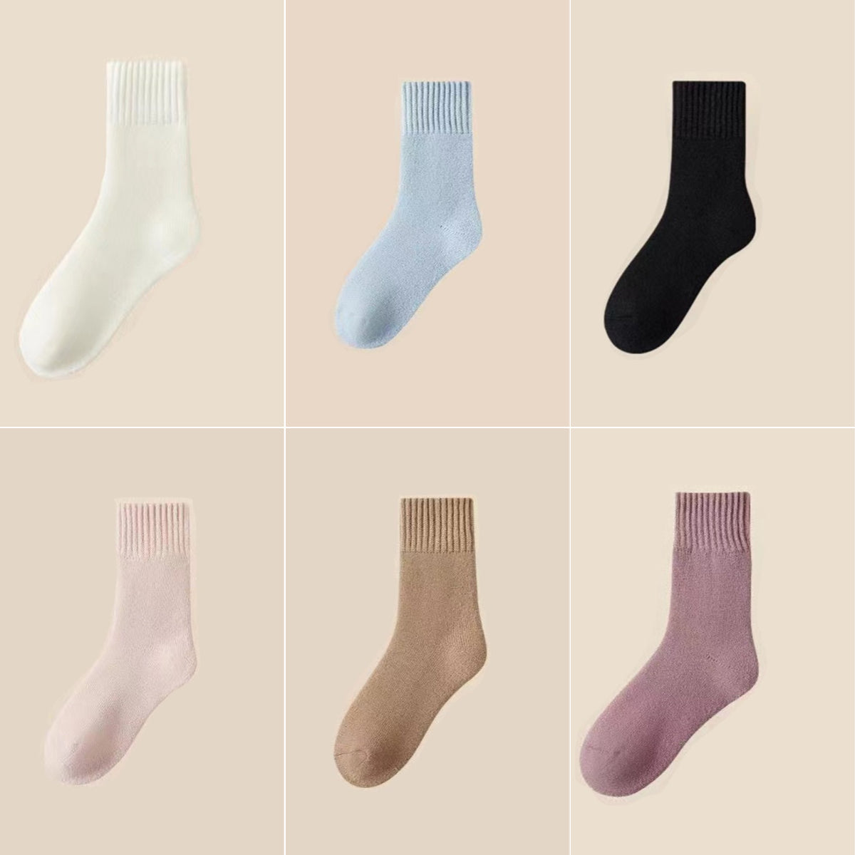 🔥【Cumpără 6, primești 6 gratis】🧦Șosete groase și călduroase din lână pentru iarnă, super groase și călduroase, elastice, mărimea 35-42