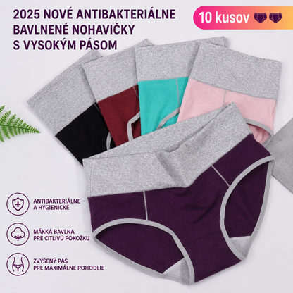 🔥🔥 Antibakteriálna spodná bielizeň s vysokým pásom vyrobená z čistej bavlny, ktorá absorbuje vlhkosť ✨️40KG-110KG