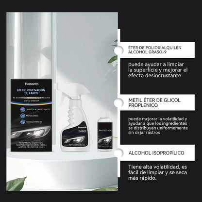 【Completamente renovado】Kit de reparación de faros para coches antiguos: restaura la claridad y mejora la visibilidad nocturna.