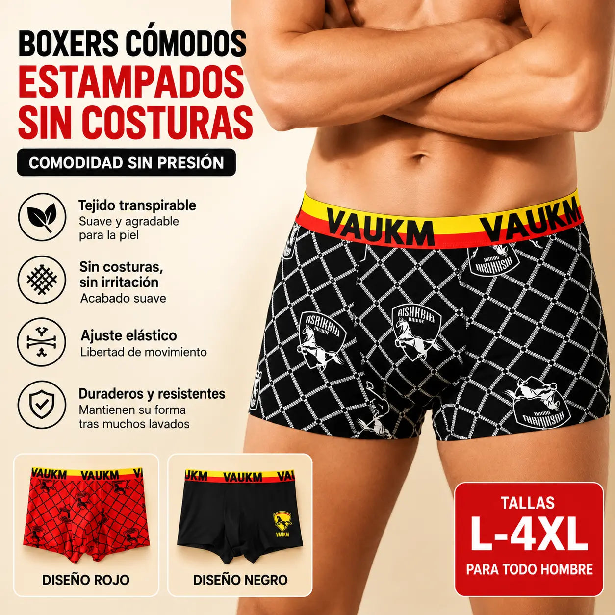 🧲 ¡Paquete de 3💪Ropa interior para hombre con un forro en la entrepierna magnético y termosensible: ¡la combinación perfecta de tecnología de vanguardia y máxima comodidad!