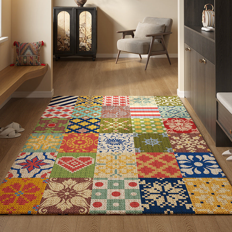 🔥30% OFF✨【80*120CM】Felpudo de entrada de estilo persa, antideslizante y a prueba de polvo, de terciopelo de cristal.