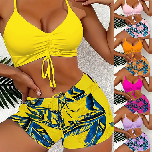 🏊‍👙【Produs nou de vară】🌴 Costume de baie elegante pentru femei, mărime plus, cu imprimeu, bikini, confortabile, cu uscare rapidă 