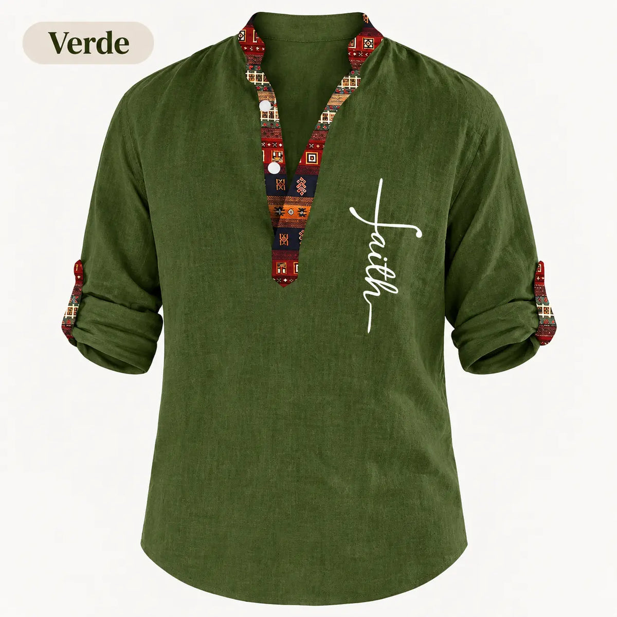 🔥Oferta por tiempo limitado: -48%🔥S-3XL-Nueva camisa de lino natural con cuello en V para hombre