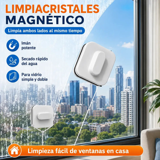 1 unidad 30 euros ⚡ Limpiacristales magnético – Área de limpieza aumentada en un 30 %. Doble esponja de limpieza + espátula – ¡Resultados de limpieza perfectos con una sola pasada! 🧊🌀
