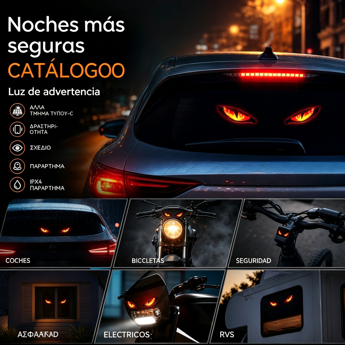 【Compra 1 y llévate 1 gratis】2 artículos por 26 euros.🚗👀 Luz de advertencia LED solar para coche | Capta toda la atención y mejora la seguridad al volante: inalámbrica, con detección automática y aplicación universal ✨