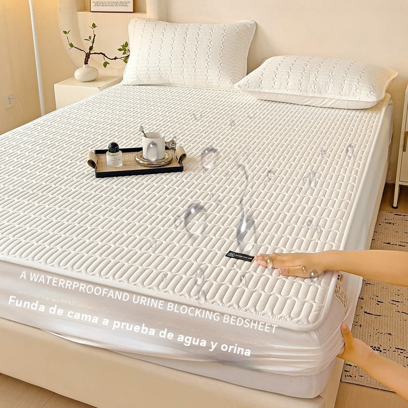 🛏️【150*200cm y 150*200cm】Cubierta de pañal impermeable y a prueba de polvo con relleno de algodón