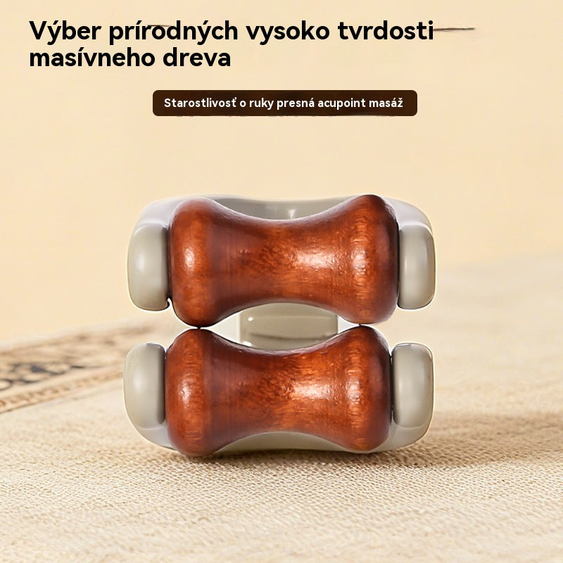 🎁💸【Kúpte jeden, druhý dostanete zadarmo】🌿Masážny prístroj na prsty z masívneho dreva: Valčeky z prírodného dreva pomáhajú zmierniť únavu rúk. 【Balenie 2 kusov】🌿