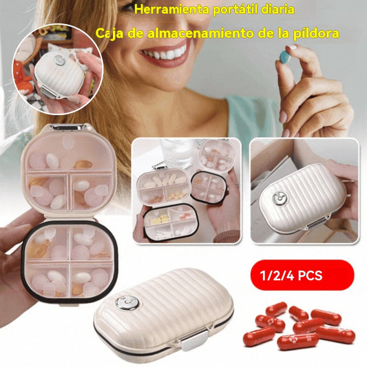 🔥【Compra 1 y llévate 1 gratis】🎁Caja de almacenamiento multifuncional a prueba de humedad de 7 rejillas, portátil, caja de medicamentos, caja de joyería