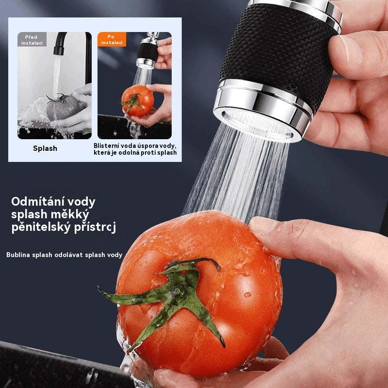 🔥💦 【Kupte jeden, druhý dostanete zdarma】Univerzální kuchyňská baterie s filtrem | Odolná proti stříkající vodě a s posilovačem tlaku vody