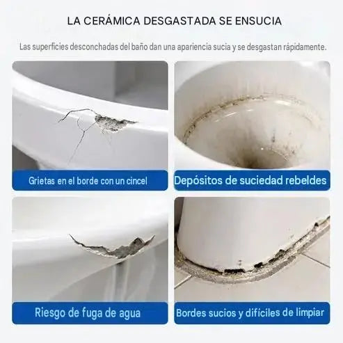 【2 piezas】✨🏠💧 Pasta de secado rápido para reparar cerámica: ideal para restaurar superficies cerámicas desgastadas y brillantes🛠️