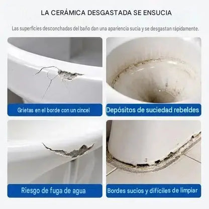 【2 piezas】✨🏠💧 Pasta de secado rápido para reparar cerámica: ideal para restaurar superficies cerámicas desgastadas y brillantes🛠️