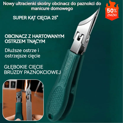🔥【Zestaw 3 sztuk】✂️💅Nowa, wyjątkowo cienka nożyczka do paznokci ze ściętą końcówką do manicure domowego