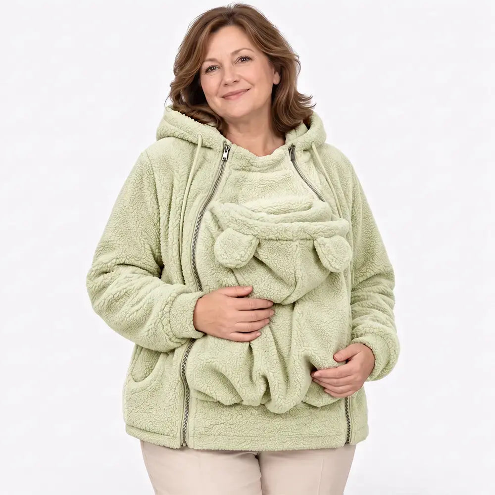 🧸❄️ Chaqueta Teddy suave: ¡lleva a tu bebé o cachorro contigo!