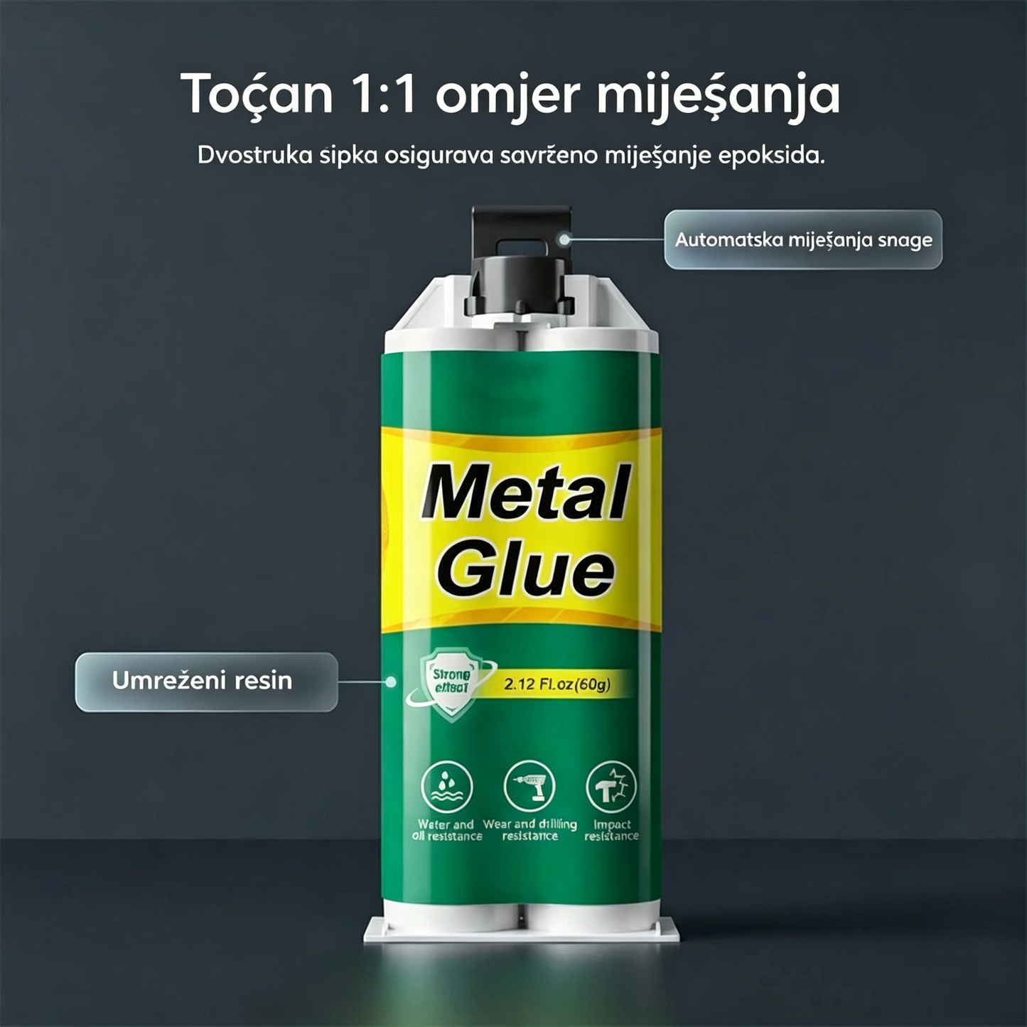 【Set od 3 dijela】26 € 🔥 50% popusta na ograničeno vrijeme! 🛠️ AB gel za popravak metala visoke čvrstoće