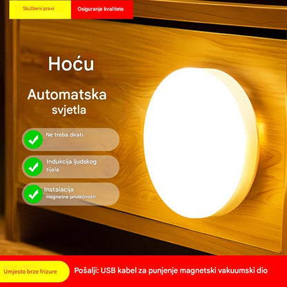🏡💡【Pakiranje od 4】Bežična pametna indukcijska noćna svjetla za ljudsko tijelo, praktična i prikladna, jednostavna za punjenje